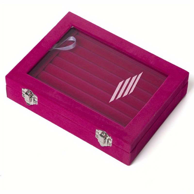 Flannelette 24 Grid Ornaments Earring Box